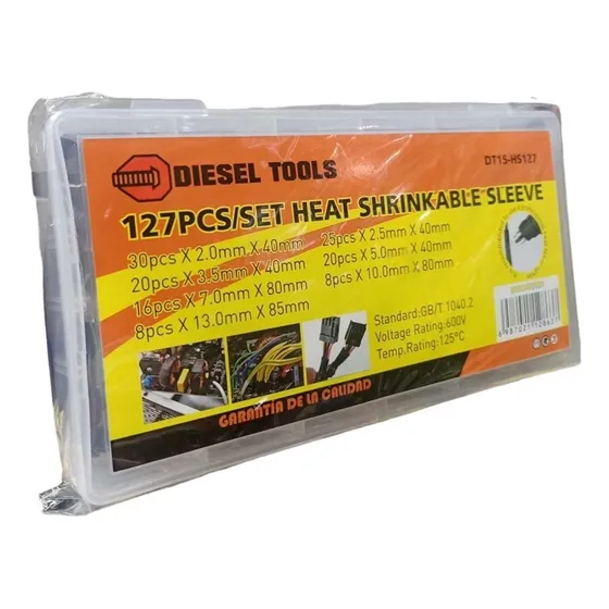Set De Funda Termoencogible 127 Piezas Color Diesel Tools