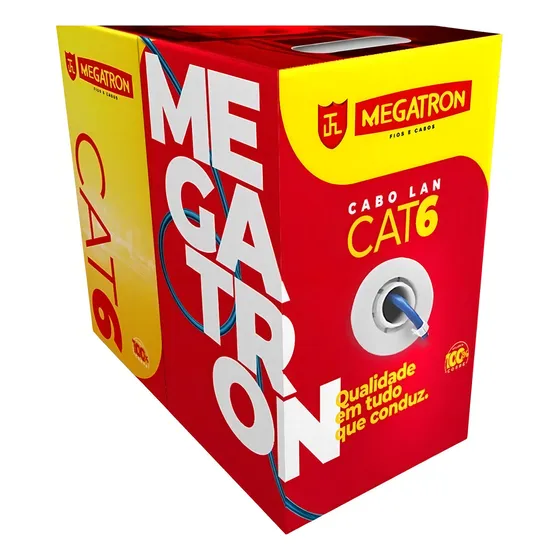 Cabo Rede Comunicação Lan 4p 100% Cobre Megatron Cat6