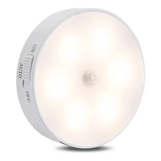 Luminária lâmpada led sensor de presença branco quente / frio recarregável YWG