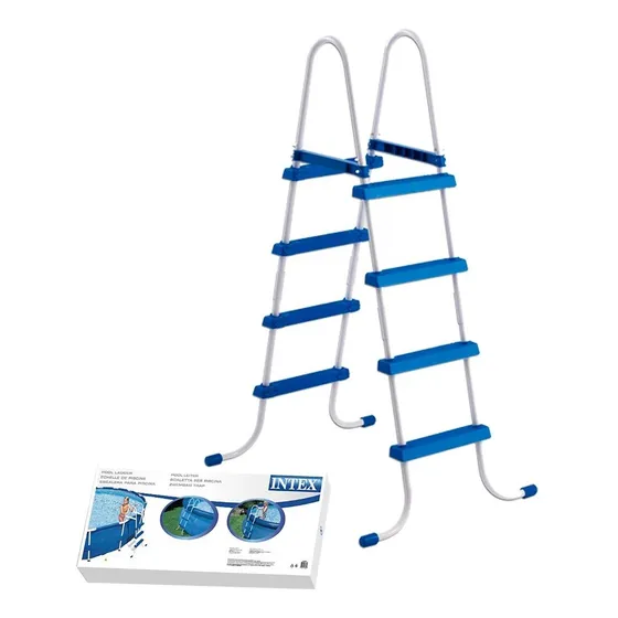 Escalera Para Pileta  Peldaños Plásticos 122cm De Alto Intex