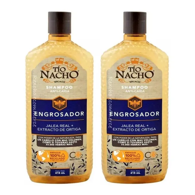 Shampoo Anti Caída Tío Nacho Engrosador 2 Pzas De 415 Ml
