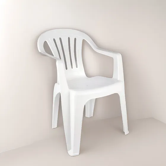 Silla Blanca Con Posabrazos Mor 180 Kg