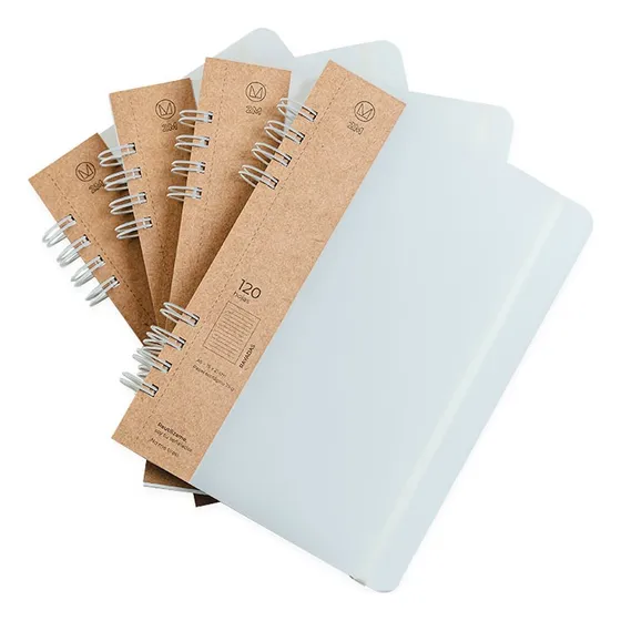 Cuaderno Blanco A5 (15x21) Ecologico 120 Hojas - Pack X4 