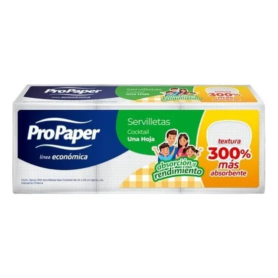 Servilletas Cocktail 300un Propaper