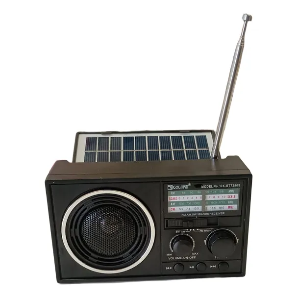 Radio Portátil Solar Am/fm Recargable Bluetooth Analógica 