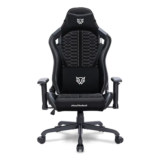 Silla Gamer Thunder Max V7 Pu + Tela + Nylon Hasta 150 Kg Color Negro Material Del Tapizado Cuero Sintético