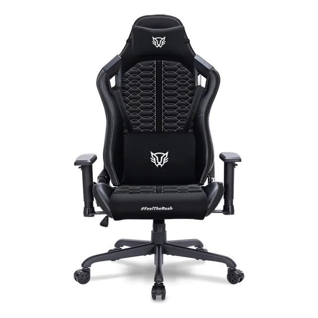 Silla Gamer Thunder Max V7 Pu + Tela + Nylon Hasta 150 Kg Color Negro Material Del Tapizado Cuero Sintético