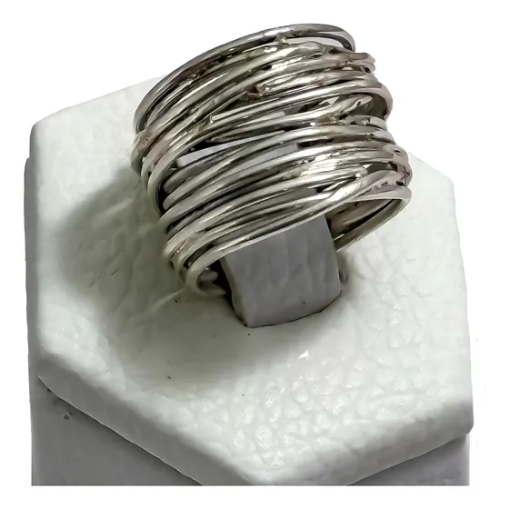 Anillo De Plata 925 Dama Mujer Mod 167 Hilo De La Vida Gemma