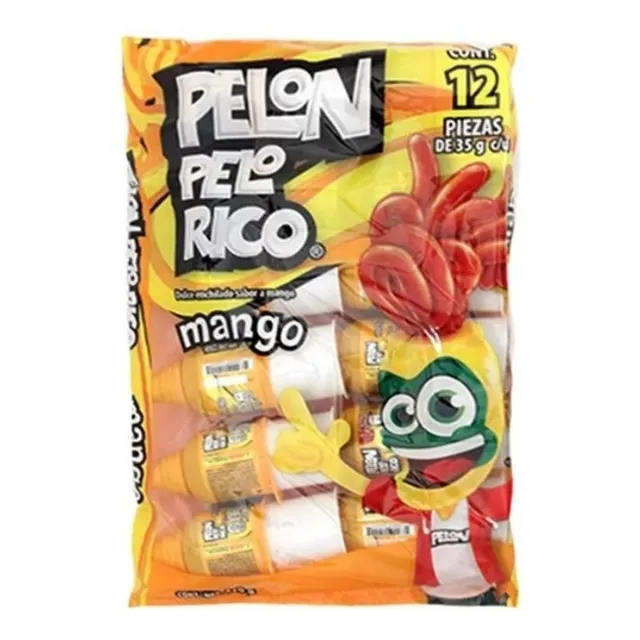 Pelon Pelo Rico Sabor Mango 12pzs Dulce Mexicano Tamarindo