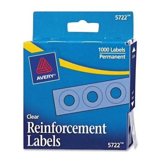 Etiquetas De Refuerzo Autoadhesivas Avery Clear, Redondas,