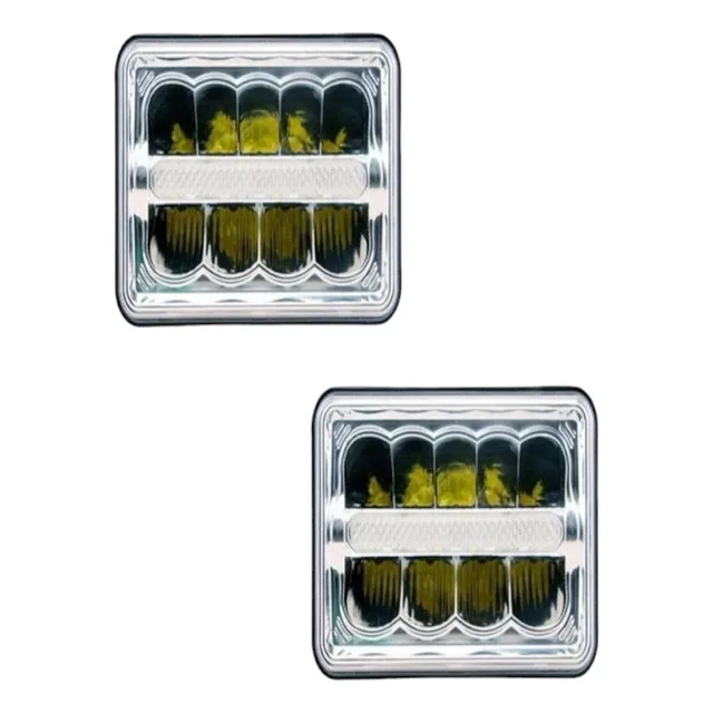 Par De Faros Led 4×6 Con Direccionales Ámbar