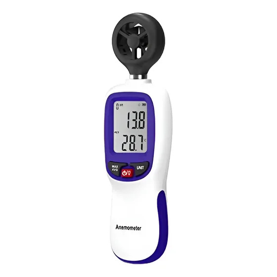 Anemometro Portátil, Termómetro, Medidor De Velocidad Viento