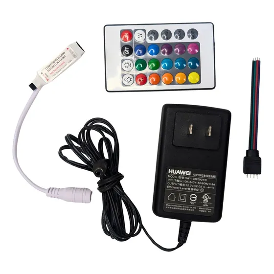Adaptador 2a Y Control Rgb Con Controlador 12v Para Luz Led