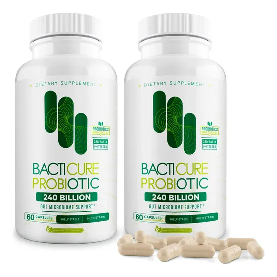 Bacticure 120 Cápsulas Probiótico Digestivo Y Vaginal