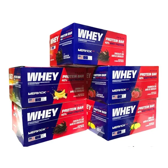 Whey Protein Bar 60 Unidades 5 Cajas Mervick Proteina