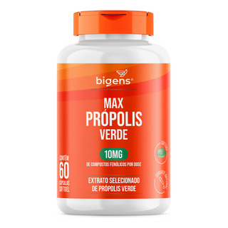 Max Própolis Verde, 10mg De Compostos Fenólicos, 60 Cápsulas Softgel, Bigens Max Própolis Verde, 10mg De Compostos Fenólicos, 60 Cápsulas Softgel, Bigens