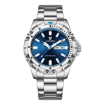 Relógio Masculino Longbo 83819 Quartzo Duplo Calendário