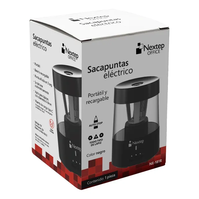 Sacapuntas Nextep Eléctrico Portátil, Recargable Cn Autostop