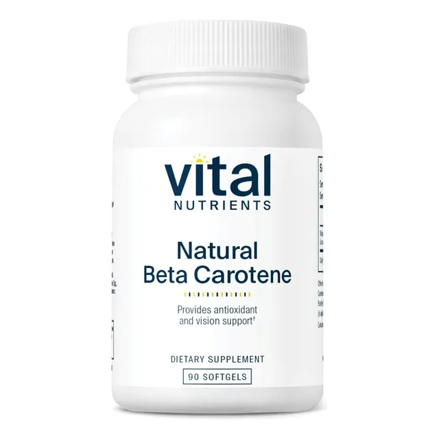 Beta Caroteno Natural Vital Nutrients 90 Cápsulas Blandas Sin Sabor