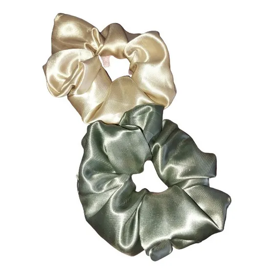Coleros Scrunchies Grandes En Saten X 10. Colores Surtidos