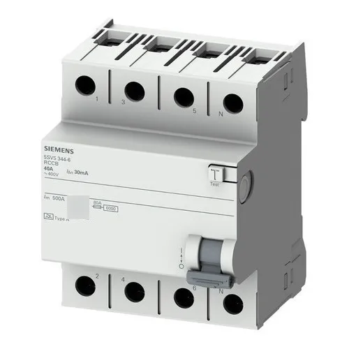 Disyuntor Diferencial Tetrapolar 4x25 A 30ma 25amp Siemens