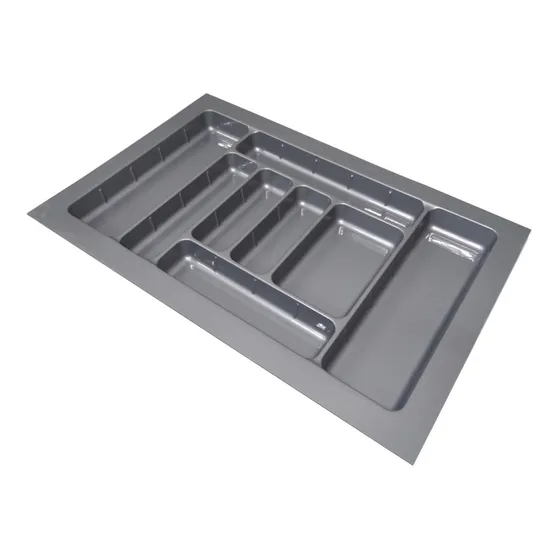 Cubertero Gris Plástico Abs Módulo 80 Cm Bari