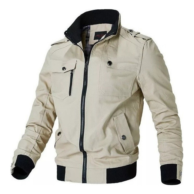 Jaqueta Militar De Algodão Casual Moda Masculina