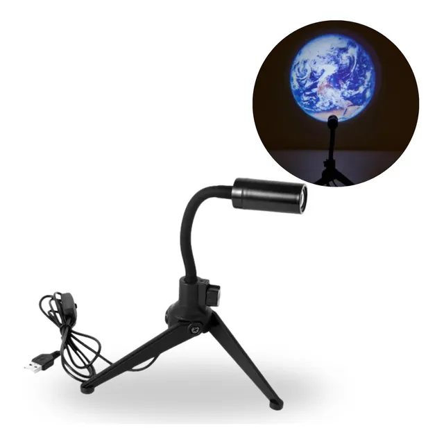 Lámpara Proyector Usb Con Efecto Planeta Tierra