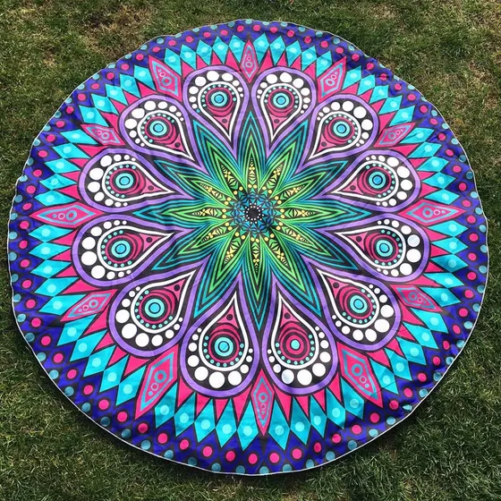 Colchoneta De Yoga Con Estampado Redondo, Manta Hippie, Tapi