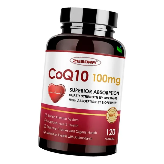 Coq10 100mg 120 Cáps + Lecitina + Pqq + Omega 3 + Bioperine