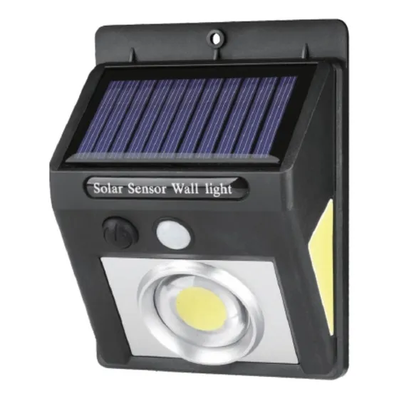 Luz Led Ext Solar Panel Sensor Movimiento Plafon Farol 15w
