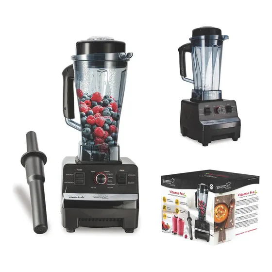 Licuadora Eléctrica Profesional Vitamin Pro 2 L 10 Velocidades Cuchillas de Acero Inoxidable 900 Watts Timco LICX010