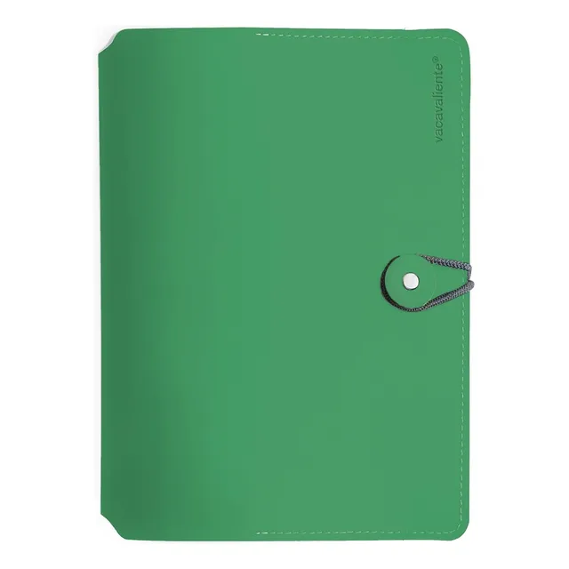 Funda Con Cuaderno Madison A5 Button 80 Hojas Cuero Reciclad
