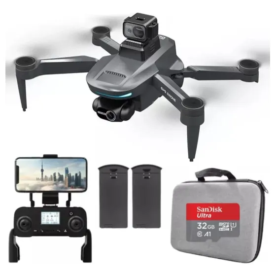 Drone L200 Pro Max 3 Baterias Sensor Gimbal + Cartão 32g