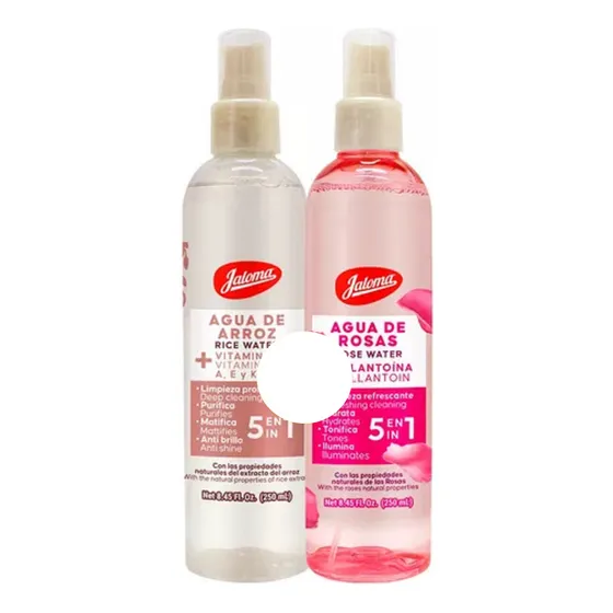 Jaloma Duo Pack Agua De Rosas + Agua De Arroz, Facial 250ml