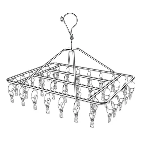 Colgador De Acero De Calcetín Ropa Interior Con 60 Clips