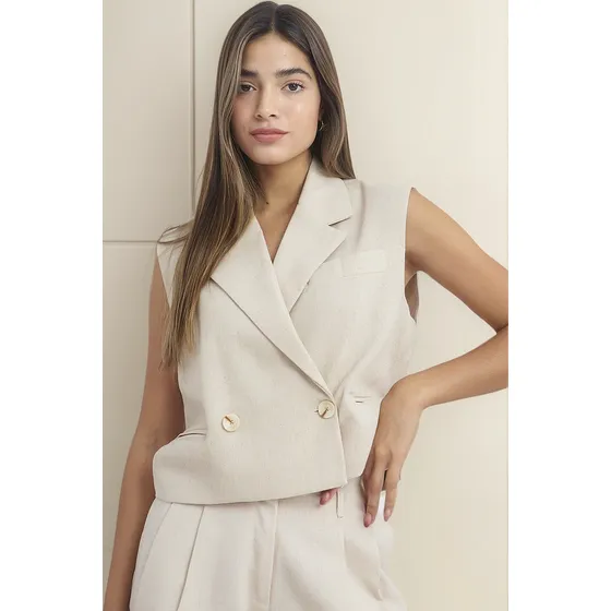 Traje Sastre Amor Eterno Lino Chaleco + Palazzo Novia Fiesta