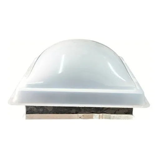 Claraboya Acrílico Bco Reforzada Techo 40x40 Base Galvanizad