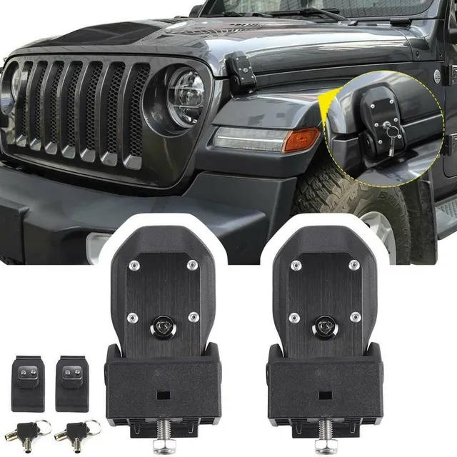 Candados Cofre Jeep Wrangler Jl Laterales Llaves Seguros