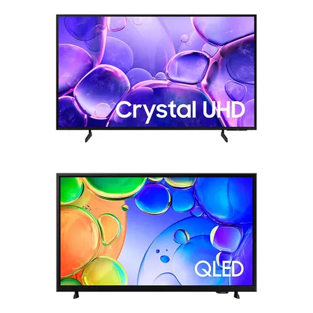 Tv Samsung 55 Crystal 4k + Smart Tv 43 Qled Full Hd