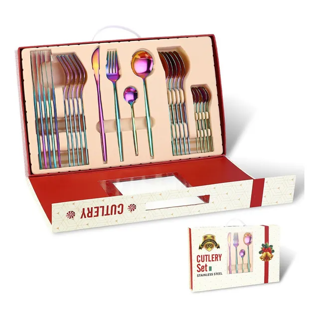 Xc 24pcs De Acero Inoxidable Vajilla Cuchillo Cuchara