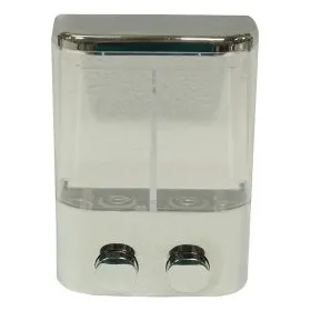 Dispensador De Jabón Doble Color Cromo 2 X 500ml Aqua Nova