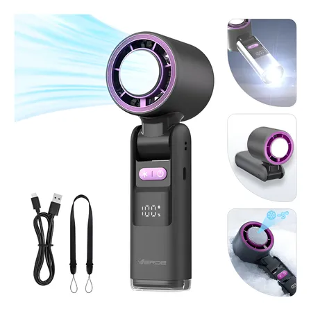 Mini Ventilador De Mão Portátil Silencioso 2 Em 1 18000rpm