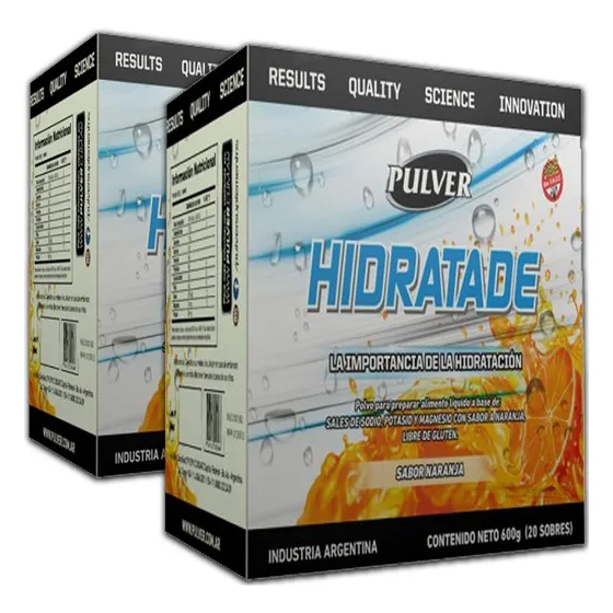 N°1 Hidratade Pulver 20 Sobres 30 Grs Sodio Potasio Magnesio Sabor Naranja