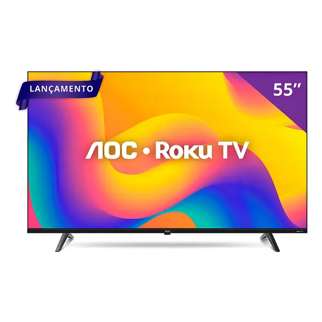 Smart Tv Aoc 55'' 4k Dled Roku Wi-fi Hdr Alexa 55u7045/78g