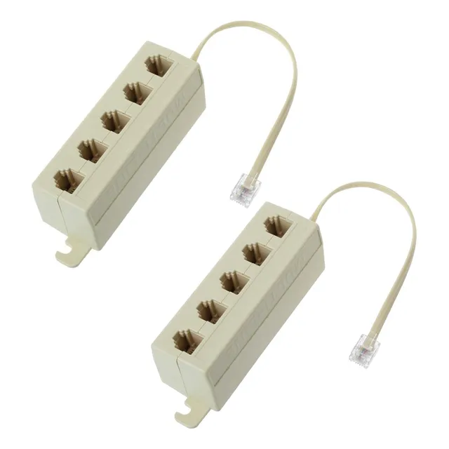 2×teléfono Rj11 Línea A Splitter / Adaptador - Hogar,