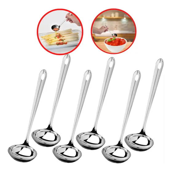 Kit 6 Mini Concha Pequena Para Servir Molho Caldo Metal Inox