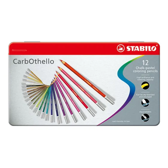 Lapiz Carbothello Tiza Pastel Stabilo Lata X 12 Largos