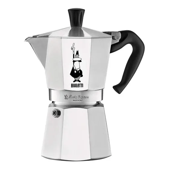 Cafetera portátil Bialetti Moka Express 6 Tazas manual italiana