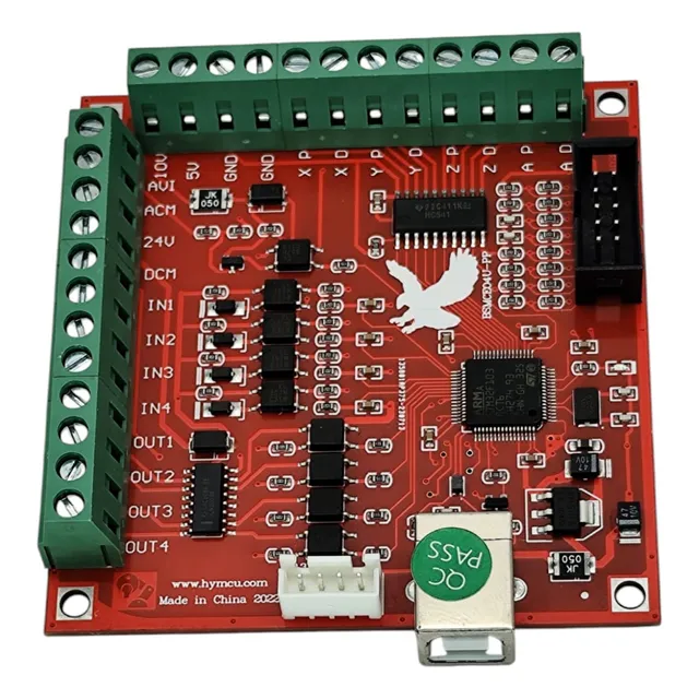 Tarjeta Interface Cnc 4 Ejes Usb Win 10 Roja + Mach3 Gratis